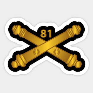 81st Artillery Regiment w Branch wo Txt Sticker